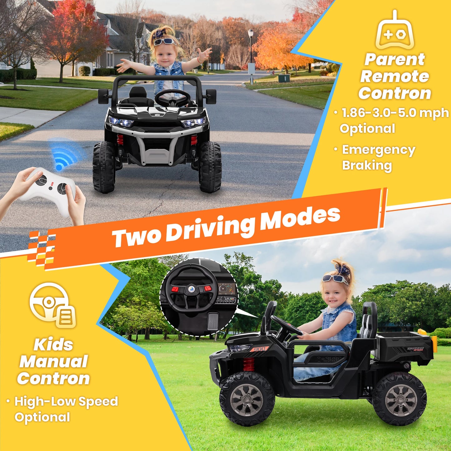 Tiny Trail Toys 24V Ride on 2 Seater Kids UTV