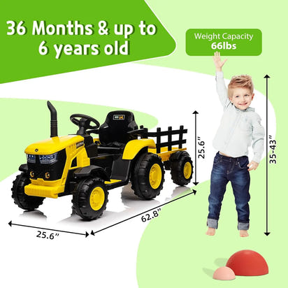 Tiny Trail Toys Kids 12V Ride-On Tractor