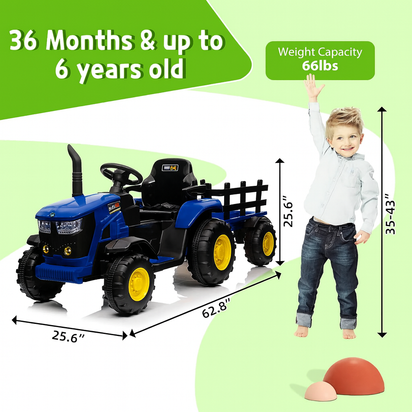Tiny Trail Toys Kids 12V Ride-On Tractor