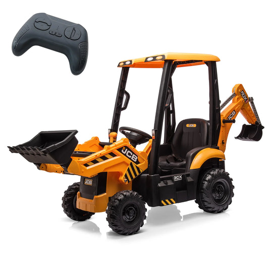 Tiny Trail Toys Ride-On Excavator Loader for Kids – Remote Control, Working Front & Rear Buckets